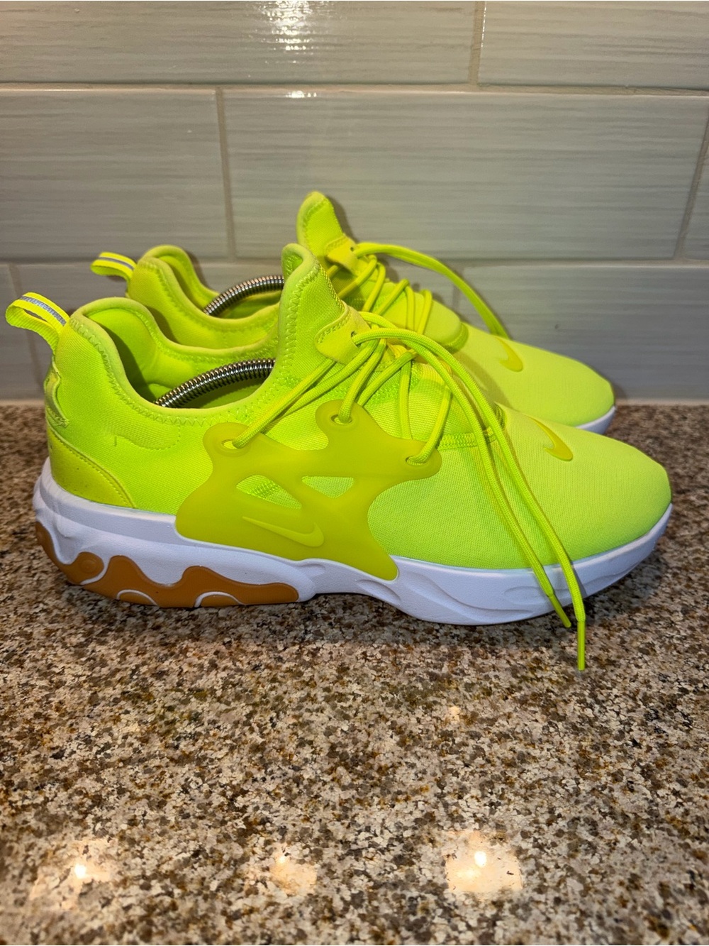 Nike Neon Yellow/White Men's Running Sneakers
